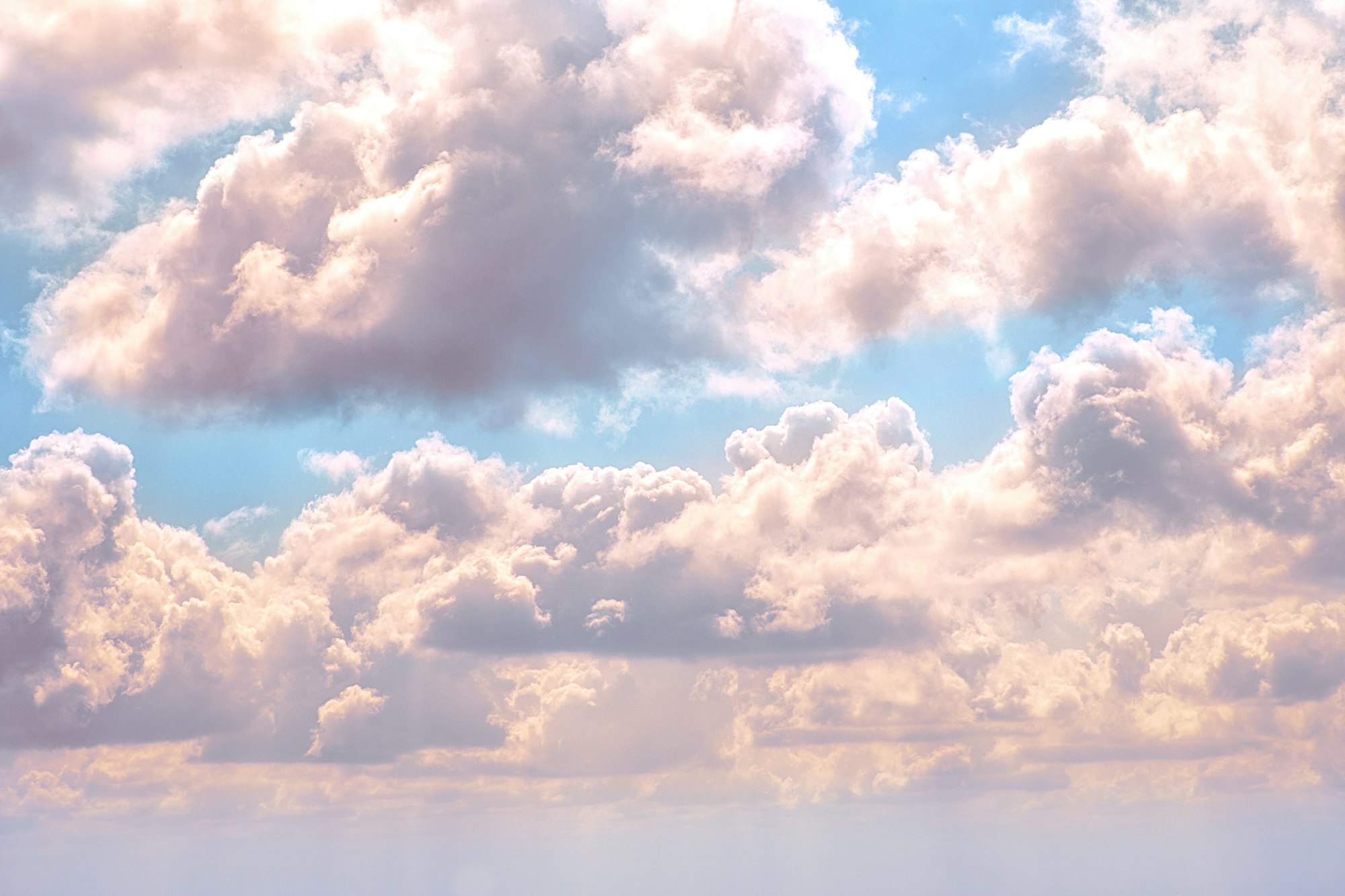 Late-day sky packed with clouds